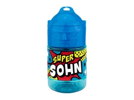 H H Superhelden Trinkflasche Sohn