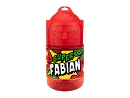 H H Superhelden Trinkflasche Fabian