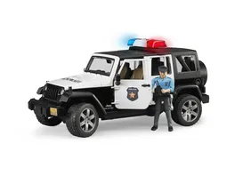 BRUDER Jeep Wrangler Unlimited Rubicon Polizeifahrzeug mit Polizist 02526