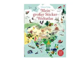 Buch Usborne Verlag Mein grosser Sticker Weltatlas