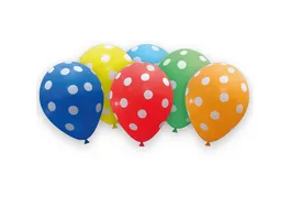 DECORATA PARTY Partyballons Dots 6er Pack