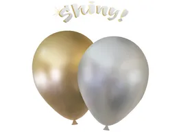 DECORATA PARTY Very Shiny Ballons Gold Silber