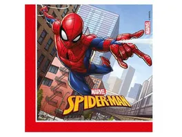 Procos Marvel Spider Man Zweilagige Papierservietten 33x33 cm 20 Stueck