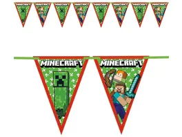 Procos Minecraft Papier Dreiecksfahne Banner 9 Fahnen