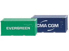 Wiking Zubehoerpackung 20 Container NG Evergreen CMA CGM