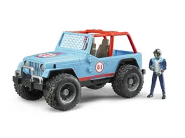 BRUDER Jeep Cross Country Racer blau mit Rennfahrer 02541