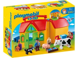 PLAYMOBIL 6962 1 2 3 Playmobil Mein Mitnehm Bauernhof