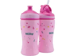 Nuby Trinkflaschenset Pink