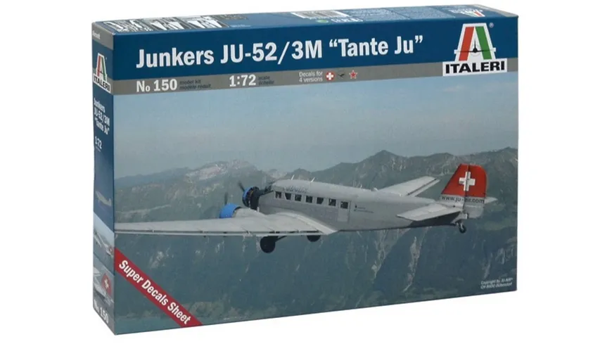 Italeri - 1:72 Junkers Ju-52 3/m "tante Ju" Lh