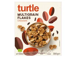 Turtle Bio Multigrain Flocks mit dunkeler Schokolade glutenfrei