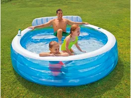 Intex Schwimm Center Family Lounge Pool mit Sitzbank 224 x 216 x 76 cm