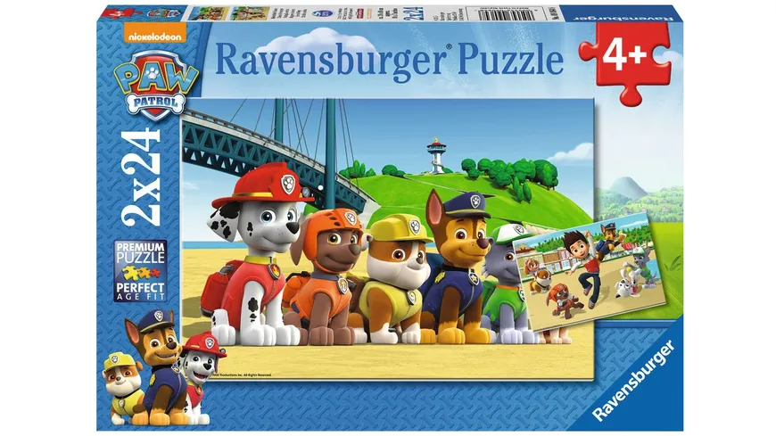 Ravensburger Puzzle - Heldenhafte Hunde, 2x24 Teile