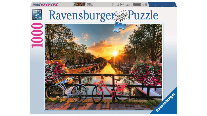 Ravensburger Puzzle - Fahrräder in Amsterdam, 1000 Teile