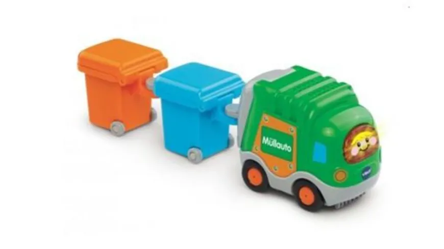 VTech - Tut Tut Baby Flitzer - Müllauto und 2 Mülltonnen