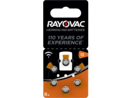 RAYOVAC Hearing Aid Batteries 13 Blister 6