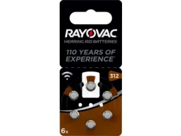 RAYOVAC Hearing Aid Batteries 312 Blister 6