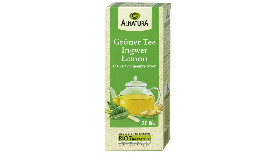 Alnatura Grüntee Ingwer-Lemon, 20 Btl.