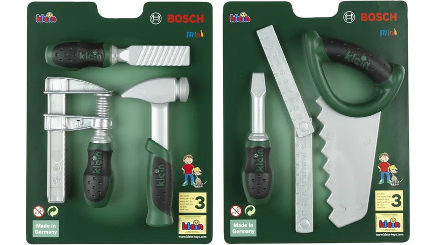 Theo Klein 8017 Bosch Werkzeug-Set auf Karte, 2-fach sortiert I Spielzeug  für Kinder ab 3 Jahren online bestellen
