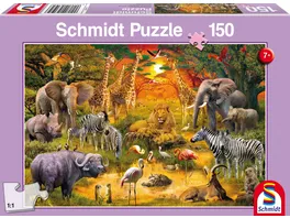 Schmidt Spiele Puzzle Tiere in Afrika 150 Teile