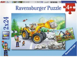 Ravensburger Puzzle Bagger und Waldtraktor 2x24 Teile
