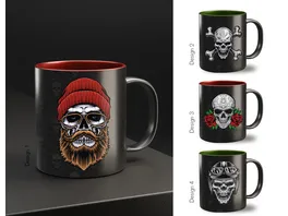 BC HARDROCK Tasse mit Totenkopfmotiv Bart