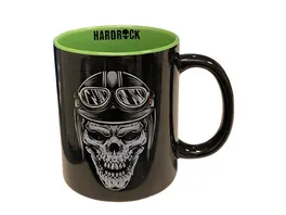 BC HARDROCK Tasse mit Totenkopfmotiv Helm mit Brille