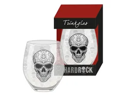 BC HARDROCK Whiskeyglas mit Totenkopfmotiv Knochen