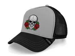 BC HARDROCK Caps mit Totenkopfdesigns Rosen