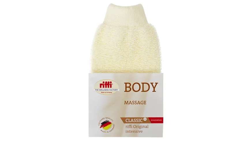 riffi BODY SHAPE Massage Handschuh INNOVATION INTENSIV - CLASSIC - in der Farbe Ecru