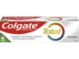 Colgate Total Original Zahnpasta Rundumschutz fuer einen gesunden Mund Bietet kompletten antibakteriellen Non Stop Schutz fuer 12 Stunden Tube 75 ml