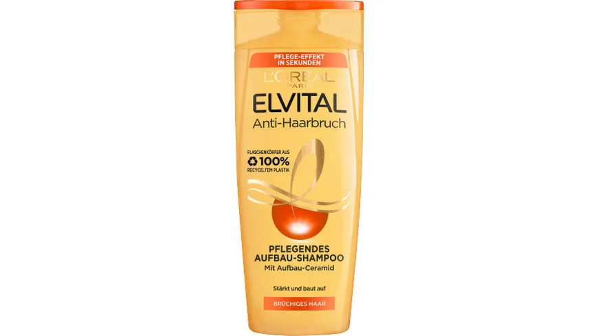 L'ORÉAL PARIS Elvital Shampoo Anti-Haarbruch Pflege und Aufbau 300ml für trockenes, strapaziertes oder brüchiges Haar