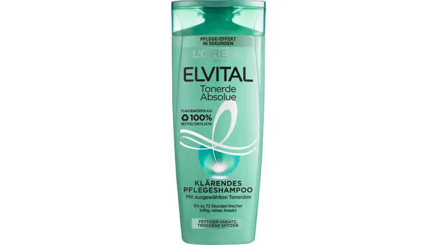 L'ORÉAL PARIS Elvital Shampoo Tonerde Absolue für fettign Ansatz und trockene Spitzen 300ml