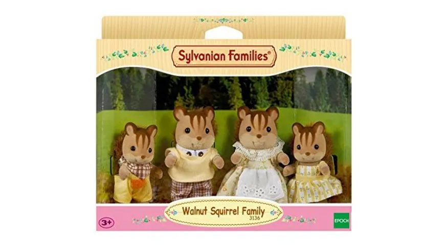 Sylvanian Families - Walnuss Eichhörnchen Familie Knacks, Püppchen