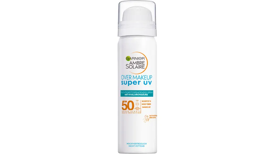 GARNIER Ambre Solaire Super UV Over Makeup Schutz-Spray für das Gesicht LSF 50