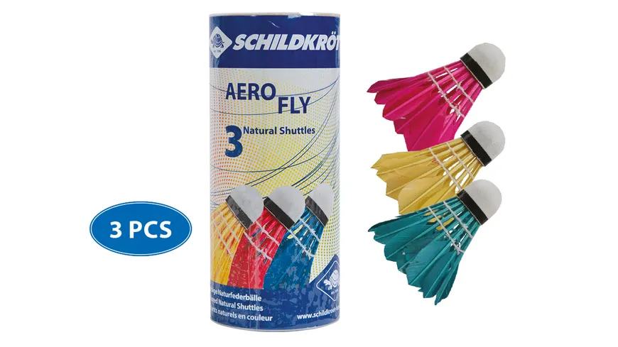 Schildkröt - Badminton Ball Aero Fly, 3er Dose, farbig gemischt