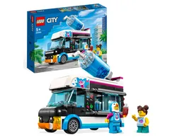 LEGO City 60384 Slush Eiswagen Set Fahrzeug Spielzeug fuer Kinder