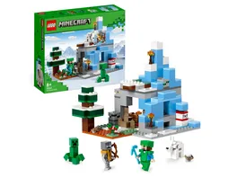 LEGO Minecraft 21243 Die Vereisten Gipfel Set Hoehle Spielzeug mit Figuren