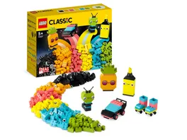 LEGO Classic 11027 Neon Kreativ Bauset Bausteine fuer Kinder ab 5 Jahren