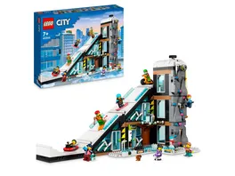 LEGO City 60366 Wintersportpark Set Sportspielzeug Bauen mit Modulen