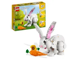 LEGO Creator 3in1 31133 Weisser Hase Tierspielzeug Konstruktionsspielzeug