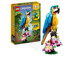 LEGO Creator 3in1 31136 Exotischer Papagei Tier Spielzeug Set