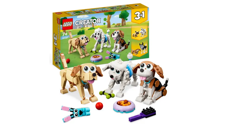 LEGO Creator 3in1 31137 Niedliche Hunde Tier-Spielzeug-Set online