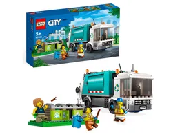 LEGO City 60386 Muellabfuhr Muellwagen Spielzeug fuer Kinder ab 5 Jahren