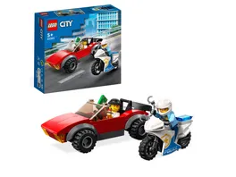 LEGO City 60392 Verfolgungsjagd mit Polizeimotorrad Spielzeug Auto