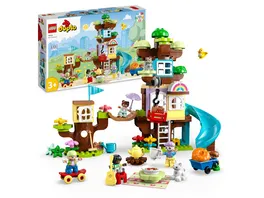 LEGO DUPLO 10993 3in1 Baumhaus Spielzeug Set fuer Kleinkinder mit Tieren