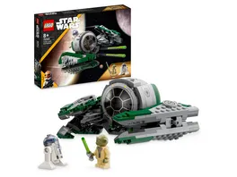 LEGO Star Wars 75360 Yoda s Jedi Starfighter Bauspielzeug mit Yoda und R2D2 Figur