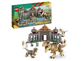 LEGO Jurassic Park 76961 Angriff des T rex und des Raptors aufs Besucherzentrum