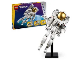 LEGO Creator 3in1 31152 Astronaut im Weltraum Spielzeug mit 3 Modellen