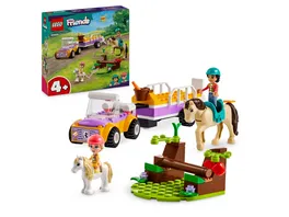 LEGO Friends 42634 Pferde und Pony Anhaenger Perde Spielzeug mit Figuren