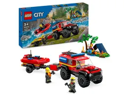 LEGO City 60412 Feuerwehrgelaendewagen mit Rettungsboot